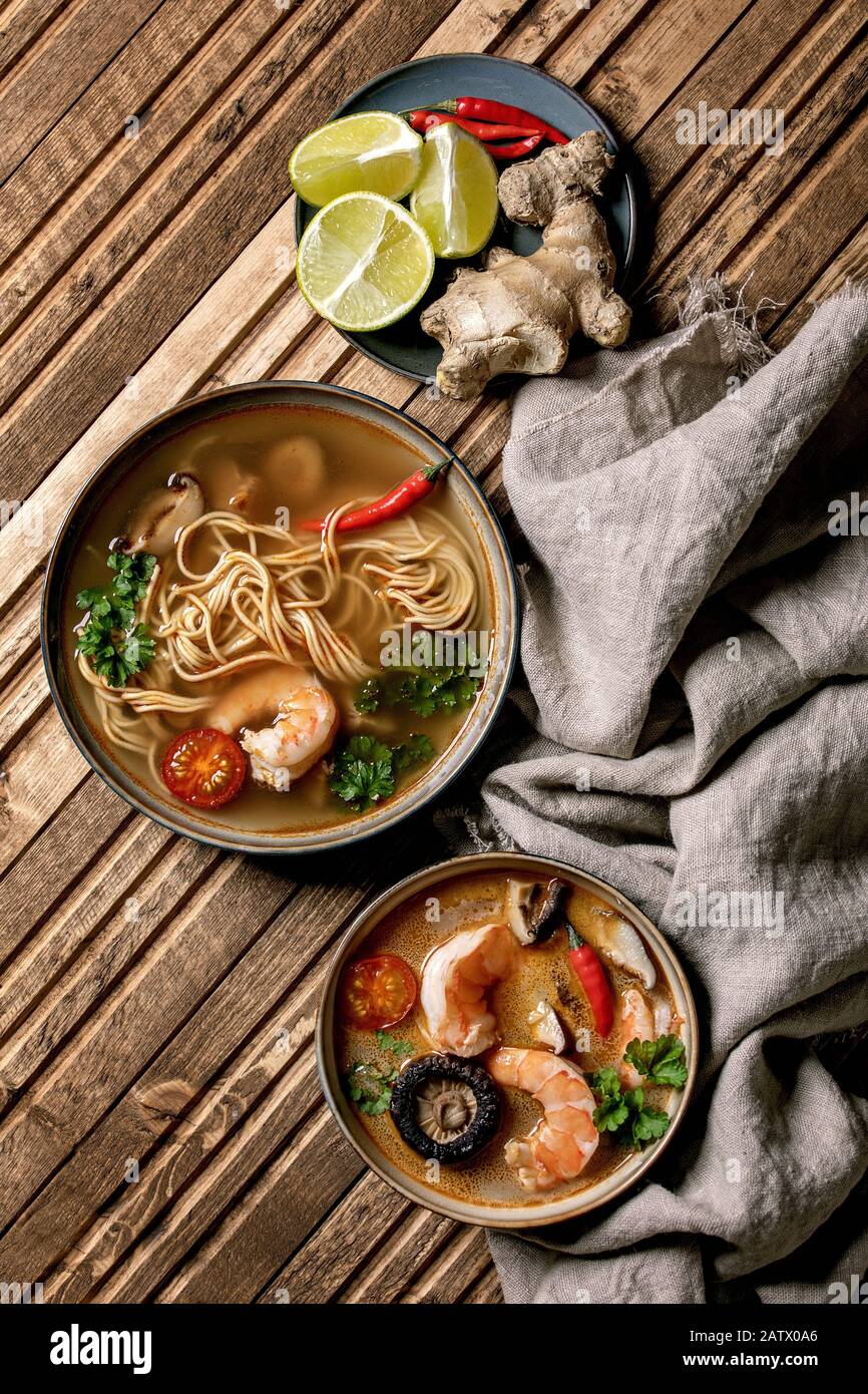 Two spicy asian soups Stock Photo - Alamy