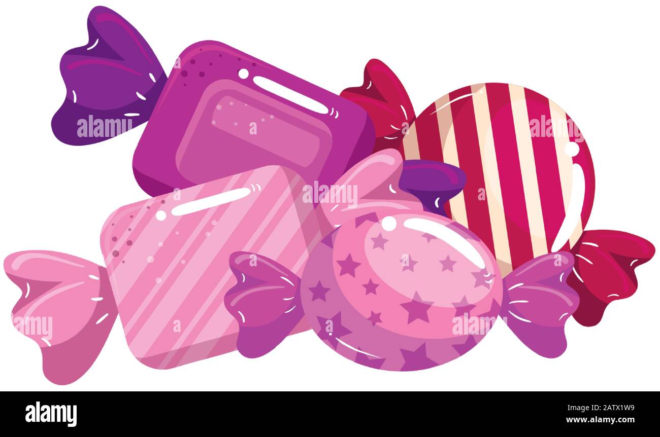 set of candies isolated icon Stock Vector Image & Art - Alamy