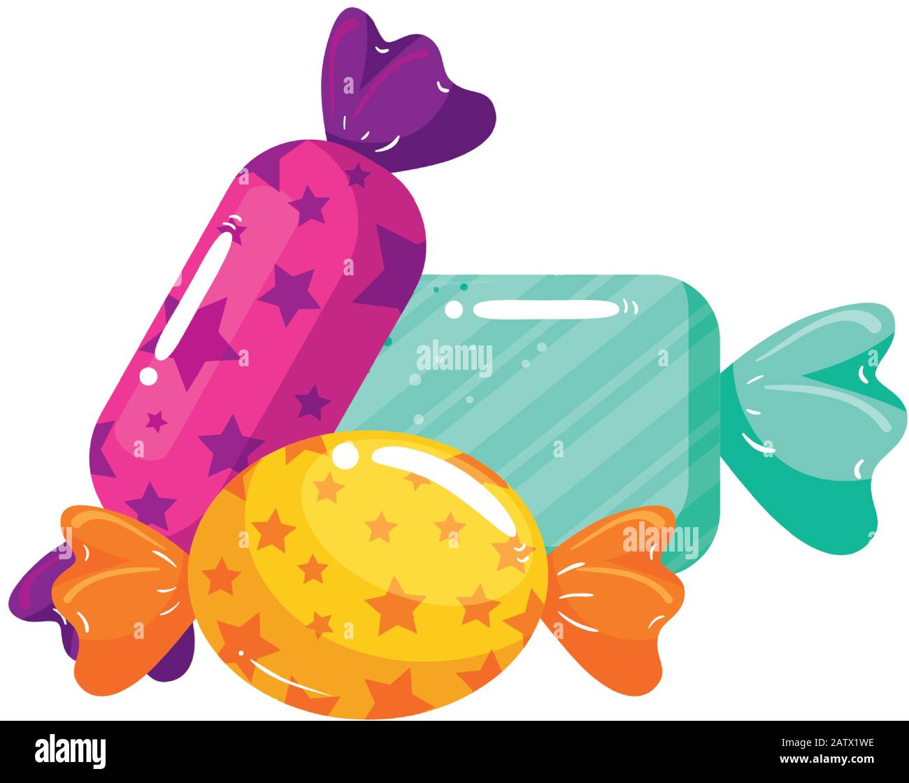 set of candies isolated icon Stock Vector Image & Art - Alamy
