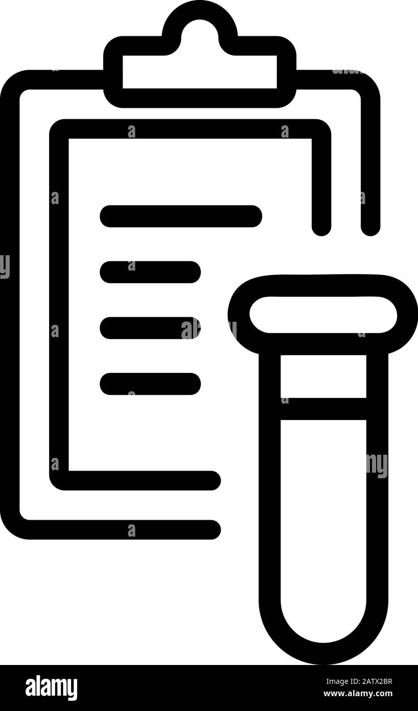 Test document icon vector. Isolated contour symbol illustration Stock ...