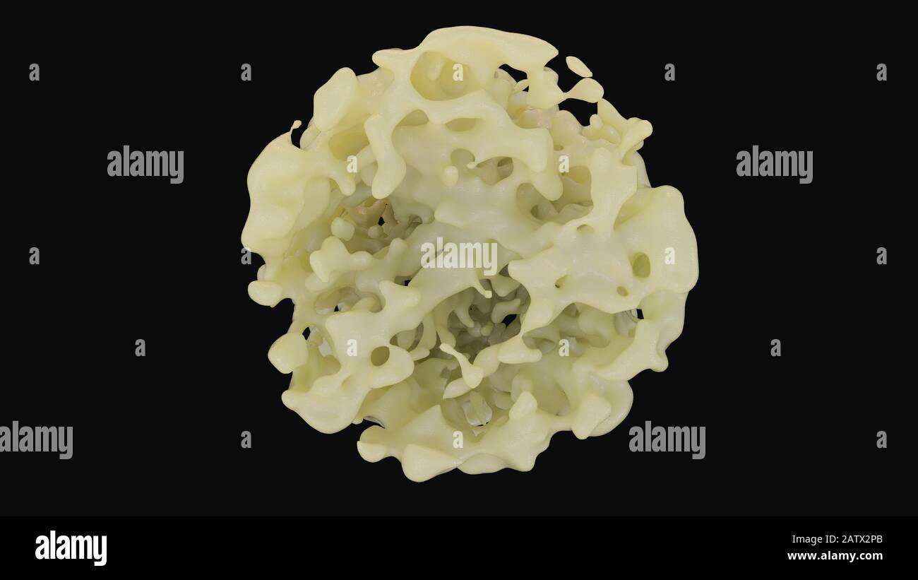 Bone affected with osteoporosis - cross section - 3D rendering Stock ...