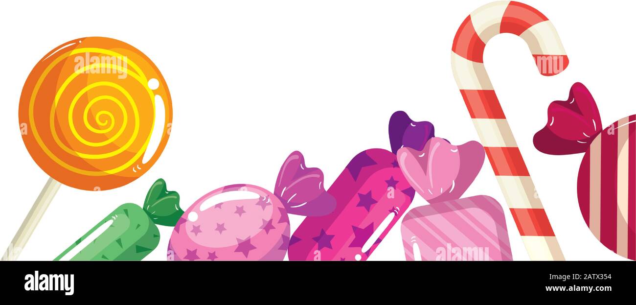 set of candies isolated icon Stock Vector Image & Art - Alamy