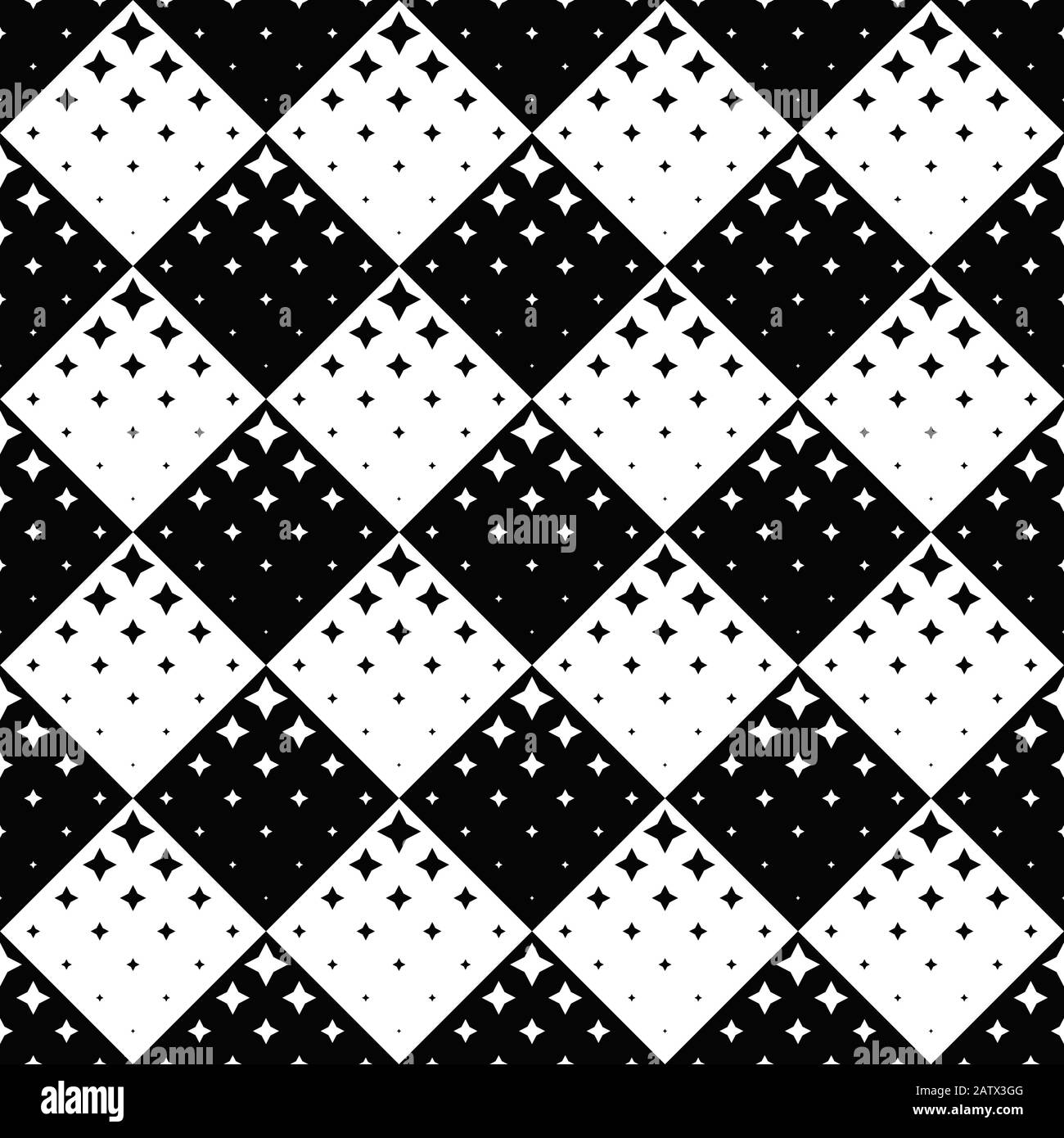 Abstract monochrome star pattern background - geometrical black and ...