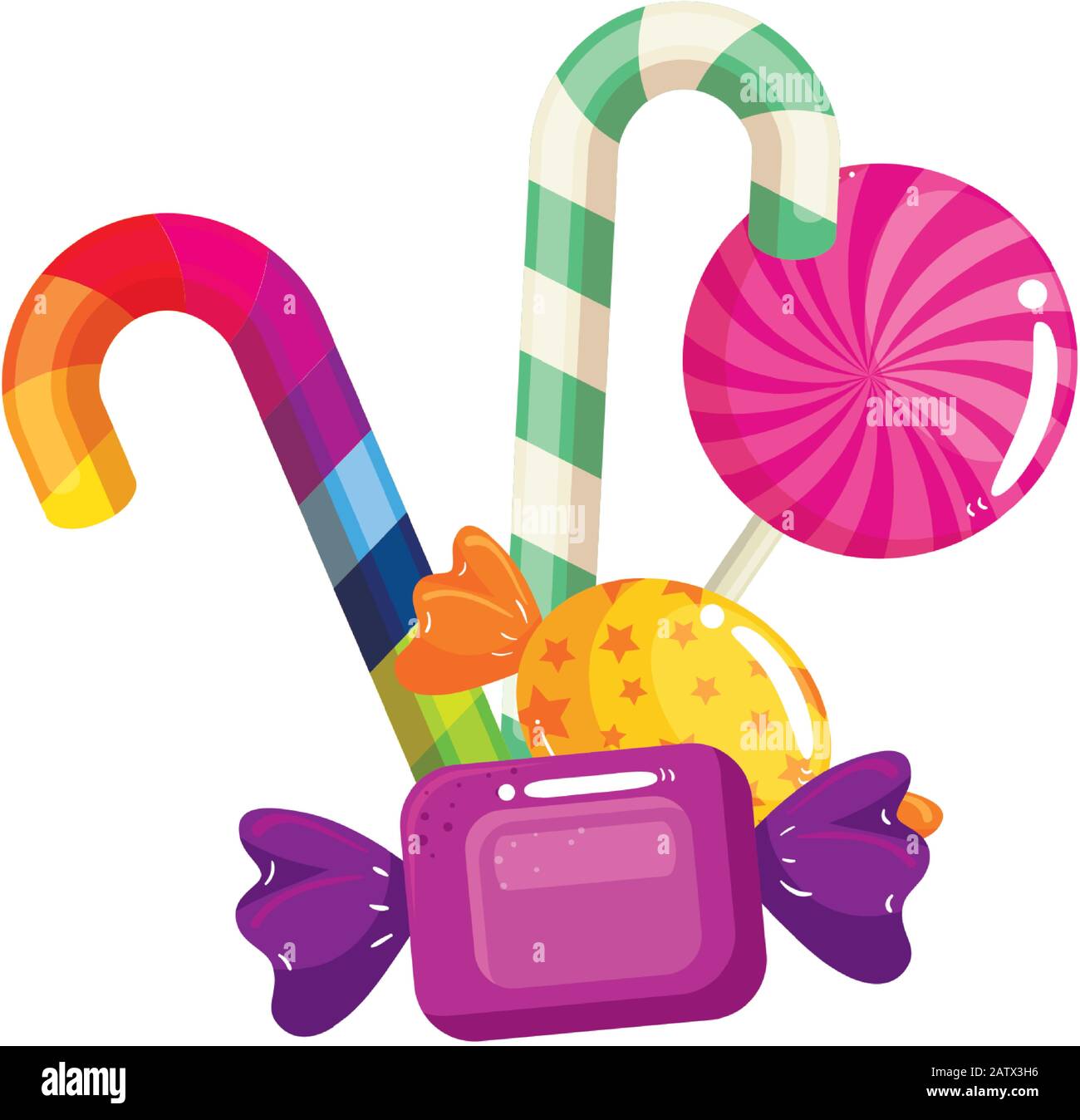 set of candies isolated icon Stock Vector Image & Art - Alamy