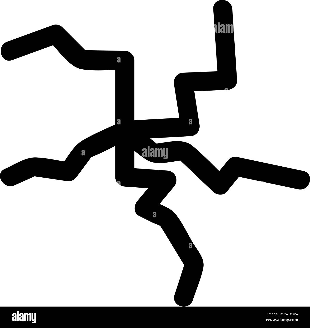 crack icon vector. Isolated contour symbol illustration Stock Vector ...