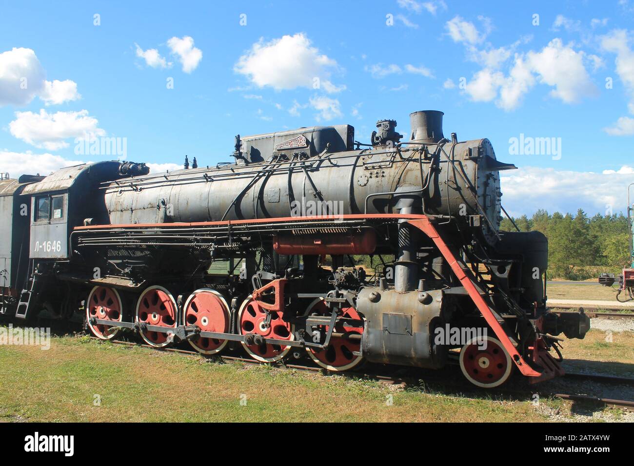 Soviet Steam Locomotive L-1646 Stock Photo