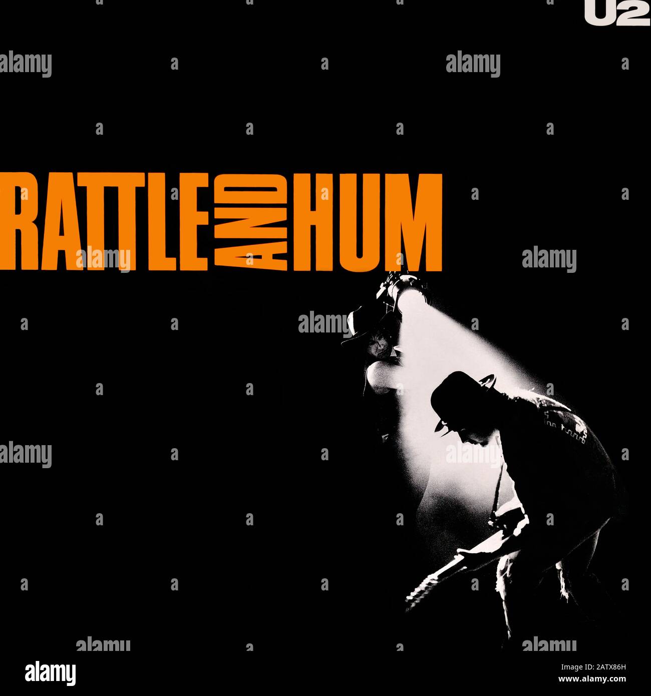 U2 - original vinyl album cover - Rattle And Hum - 1988 Stock Photo