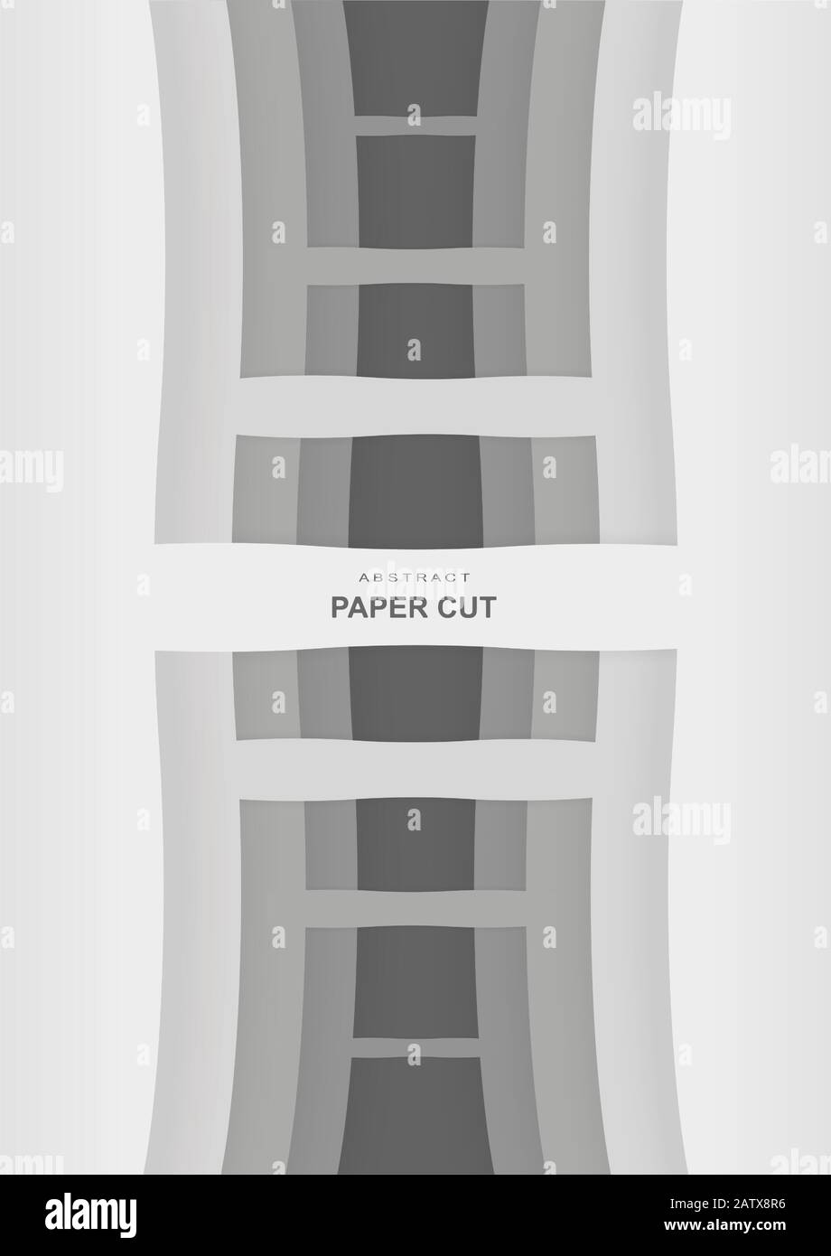3d vector Paper cut art, abstract vertical banner. Made with white ...