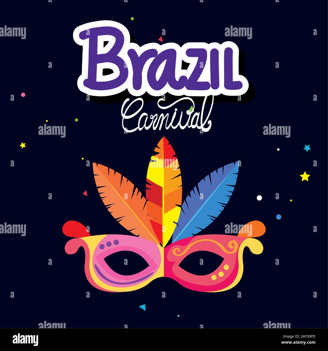 poster of carnival brazil with mask carnival Stock Vector Image & Art ...