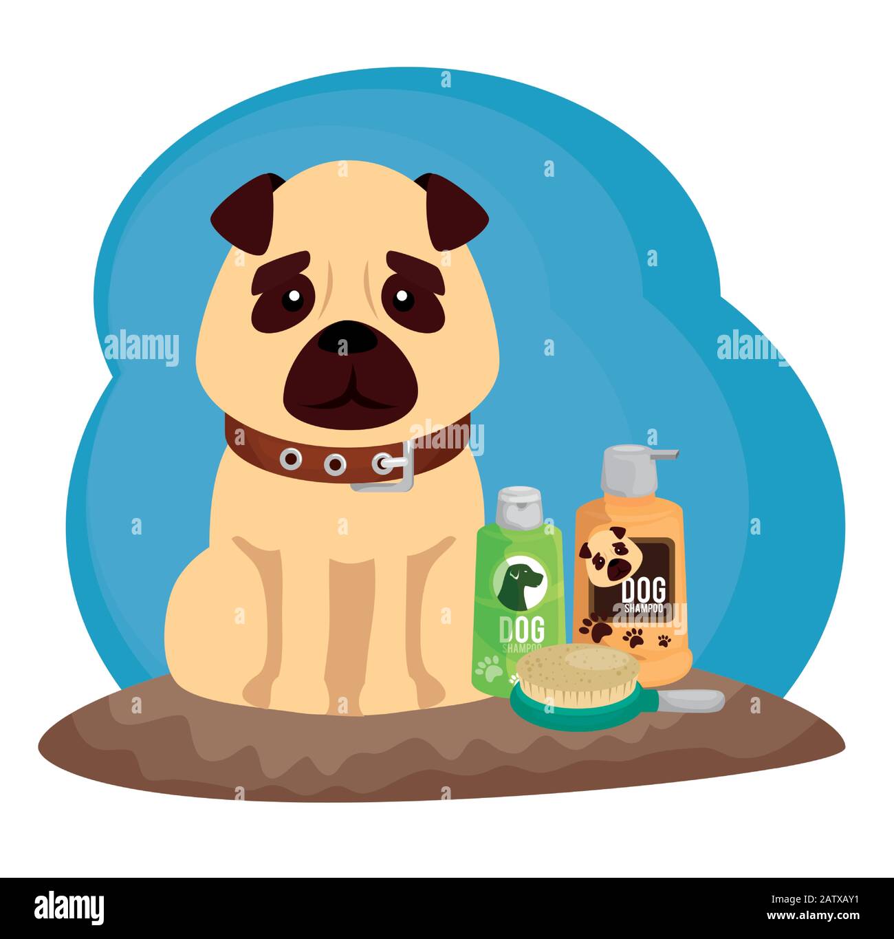 little dog with cleaning icons Stock Vector Image & Art - Alamy