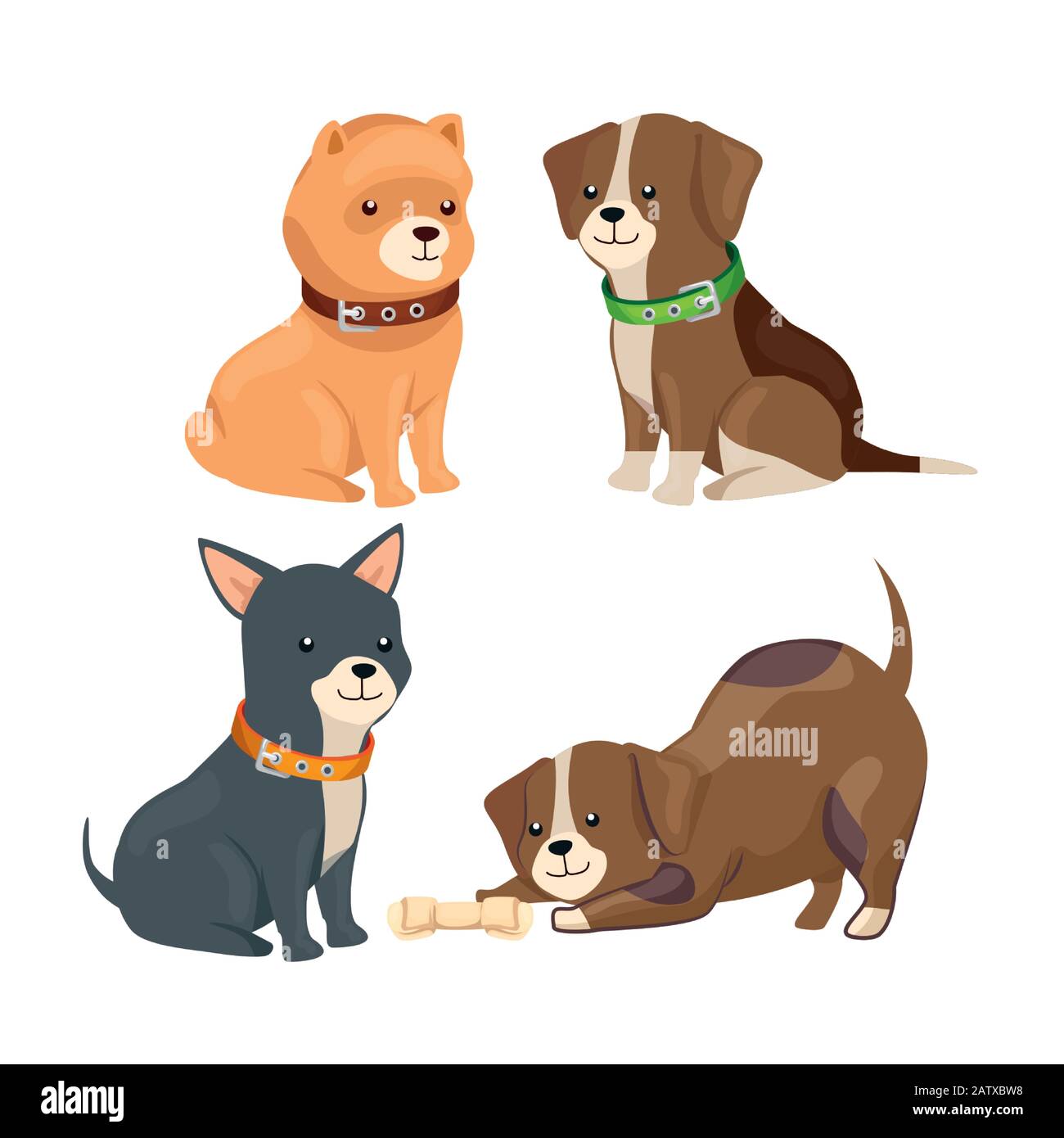 group of little dogs animals Stock Vector Image & Art - Alamy