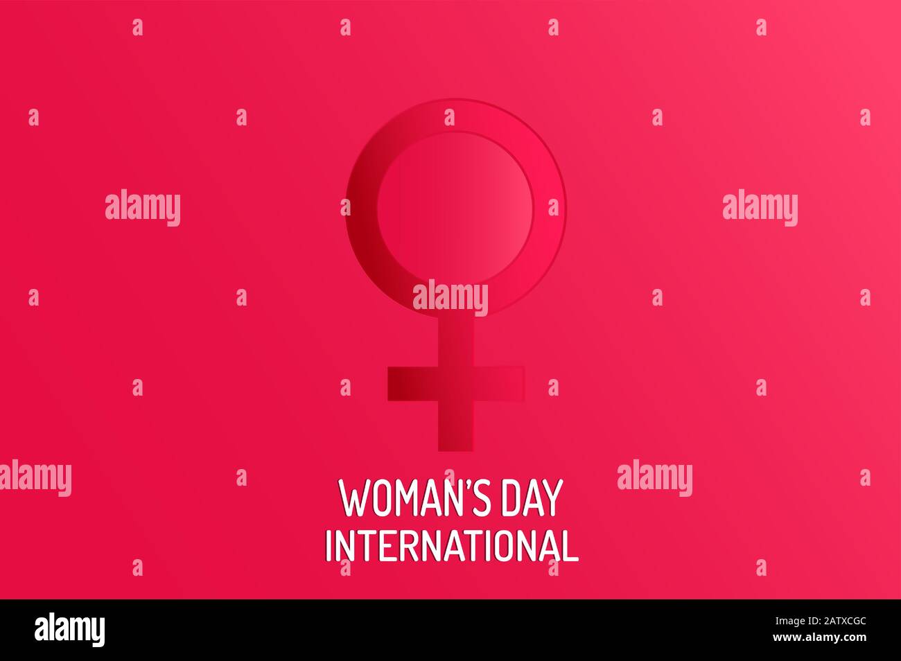 International Women's Day. March 8th greeting card, Female sign. Vector