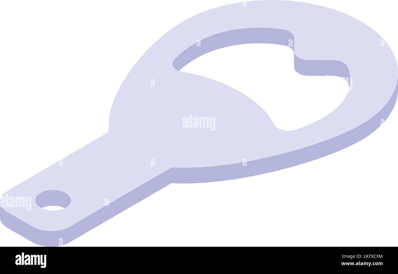 Small bottle opener icon, isometric style Stock Vector