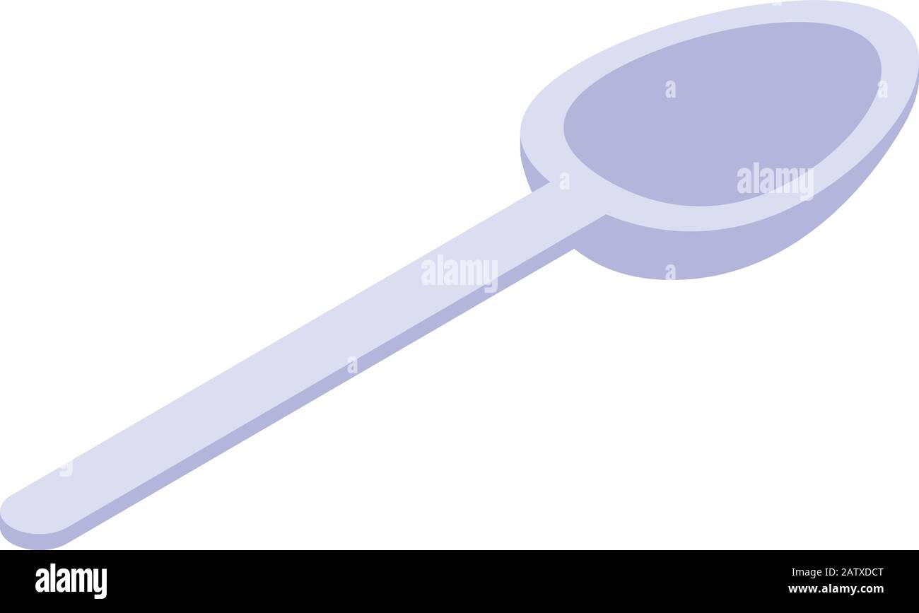 Cough syrup spoon icon, isometric style Stock Vector