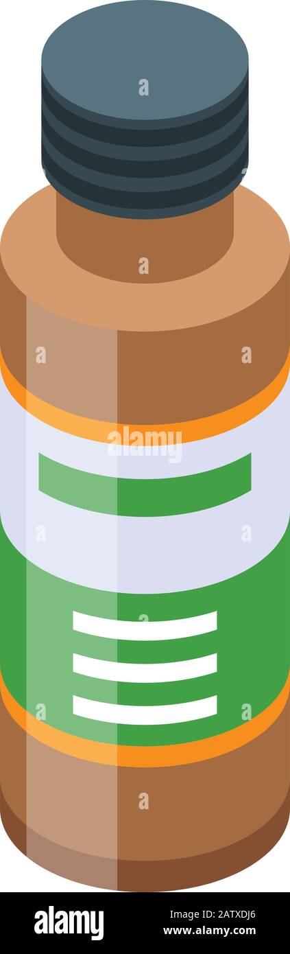 Liquid syrup icon, isometric style Stock Vector