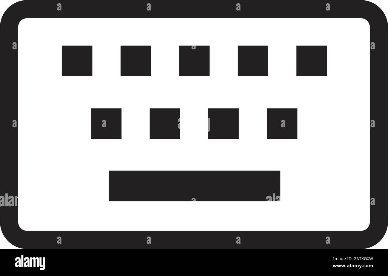 Virtual touch screen keyboard icon for apps and software. Stock Vector ...