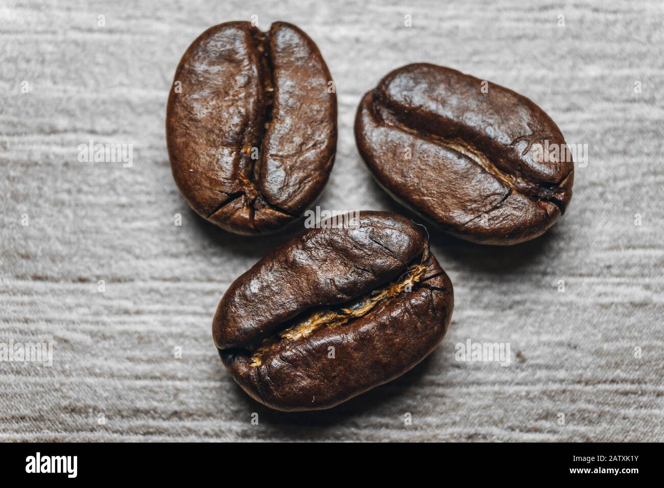 Coffee beans macro shot Stock Photo