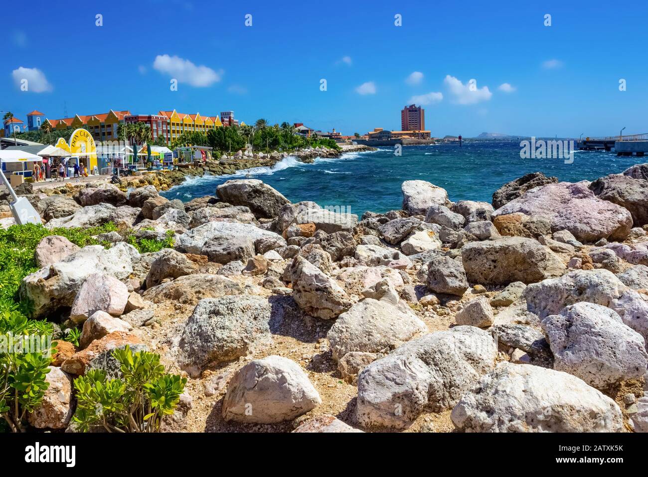 Willemstad, Curacao, Netherlands - December 5, 2019: The Caribbean. The ...