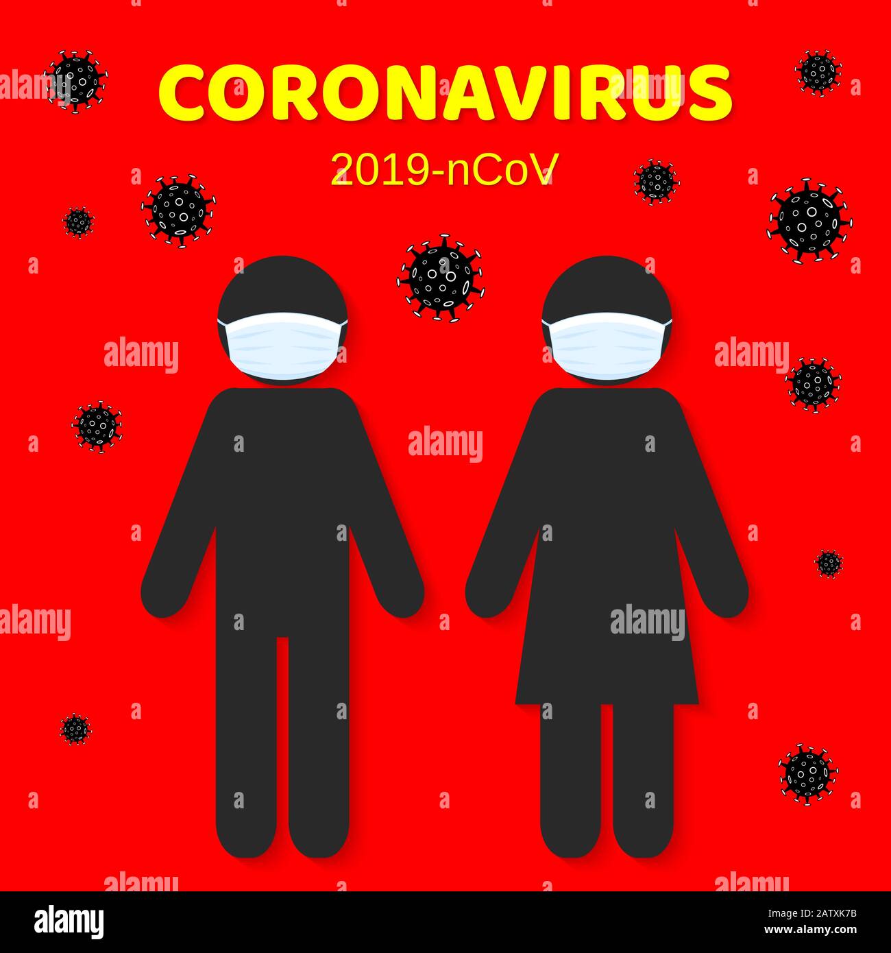 Wuhan coronavirus 2019-nCoV outbreak concept. Coronavirus danger and public health risk disease and flu outbreak. Pandemic medical concept with danger Stock Vector