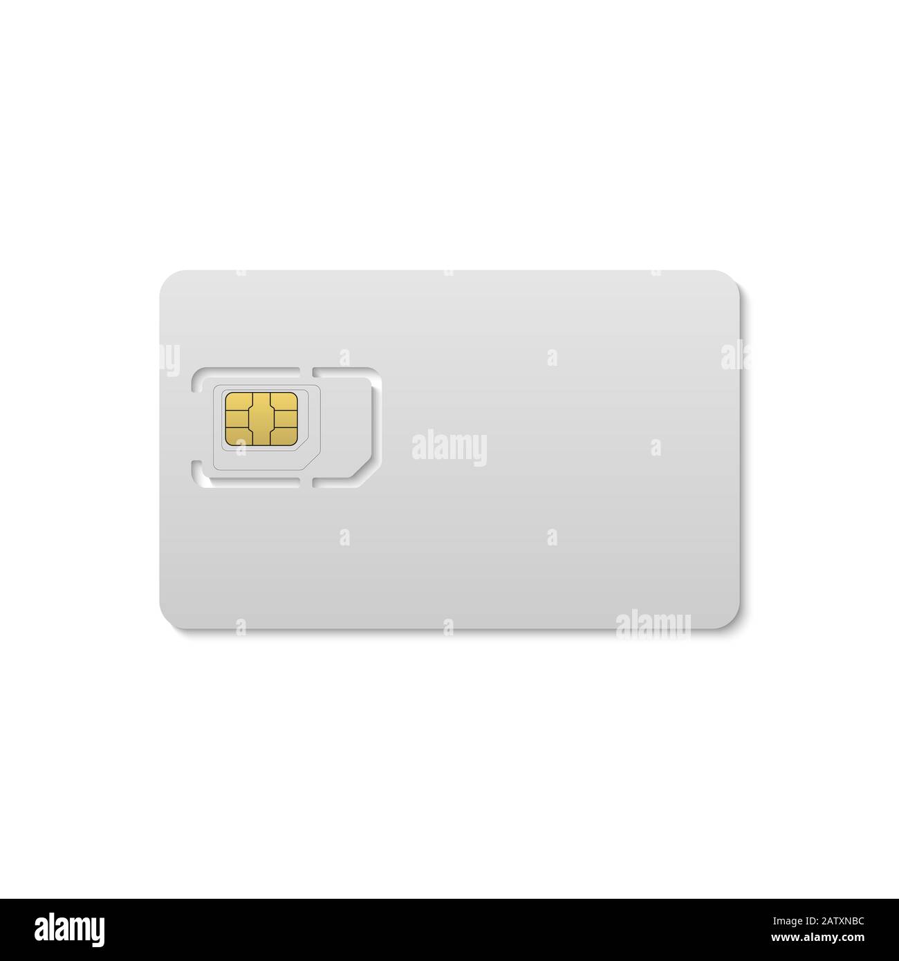 Mobile sim card. Phone siimcard chip isolated Stock Vector