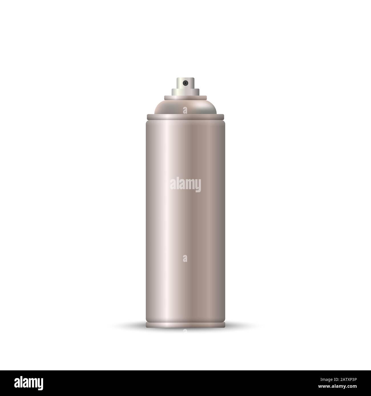 Blank metal bottle spray aerosol. Template for cosmetic deodorant Stock Vector