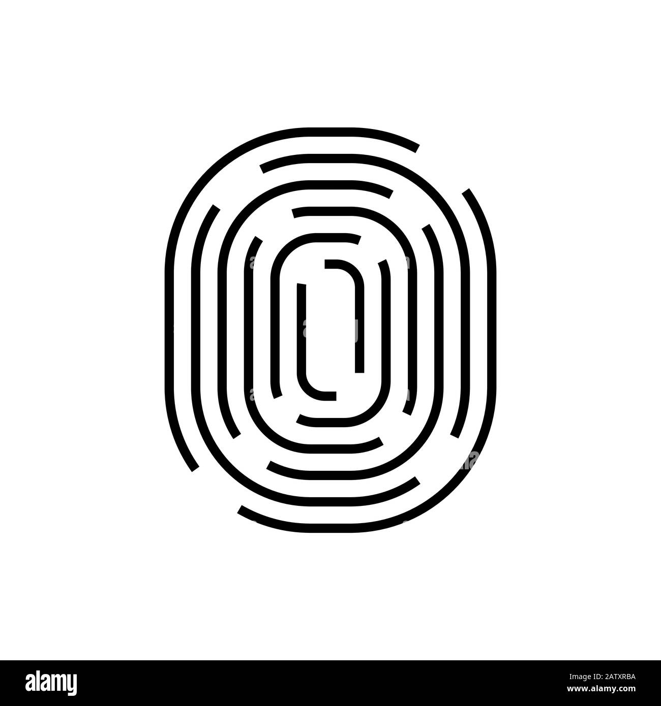 Fingerprint vector illustration. ID app icon Stock Vector Image & Art ...