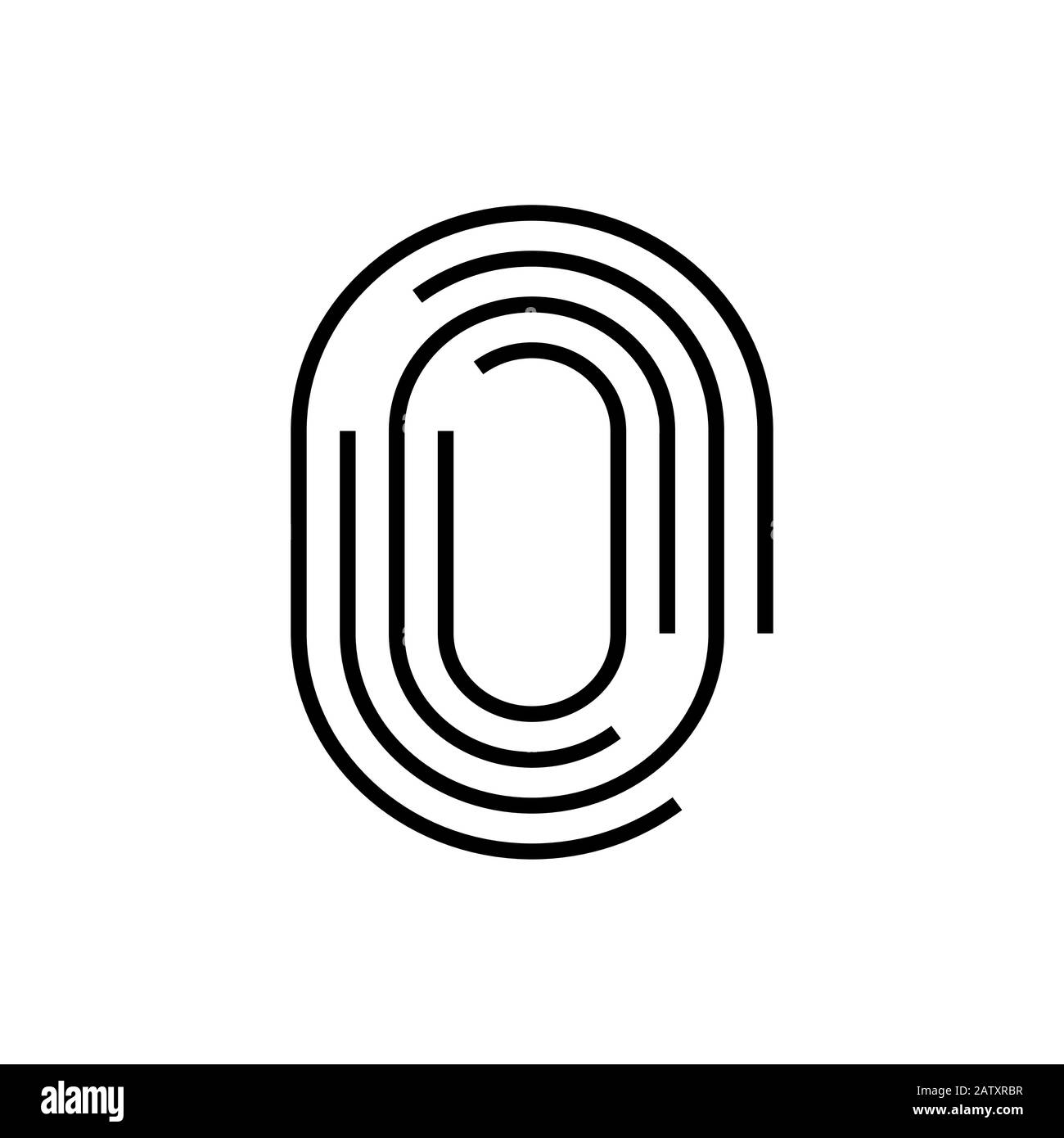Fingerprint vector illustration. ID app icon Stock Vector Image & Art ...