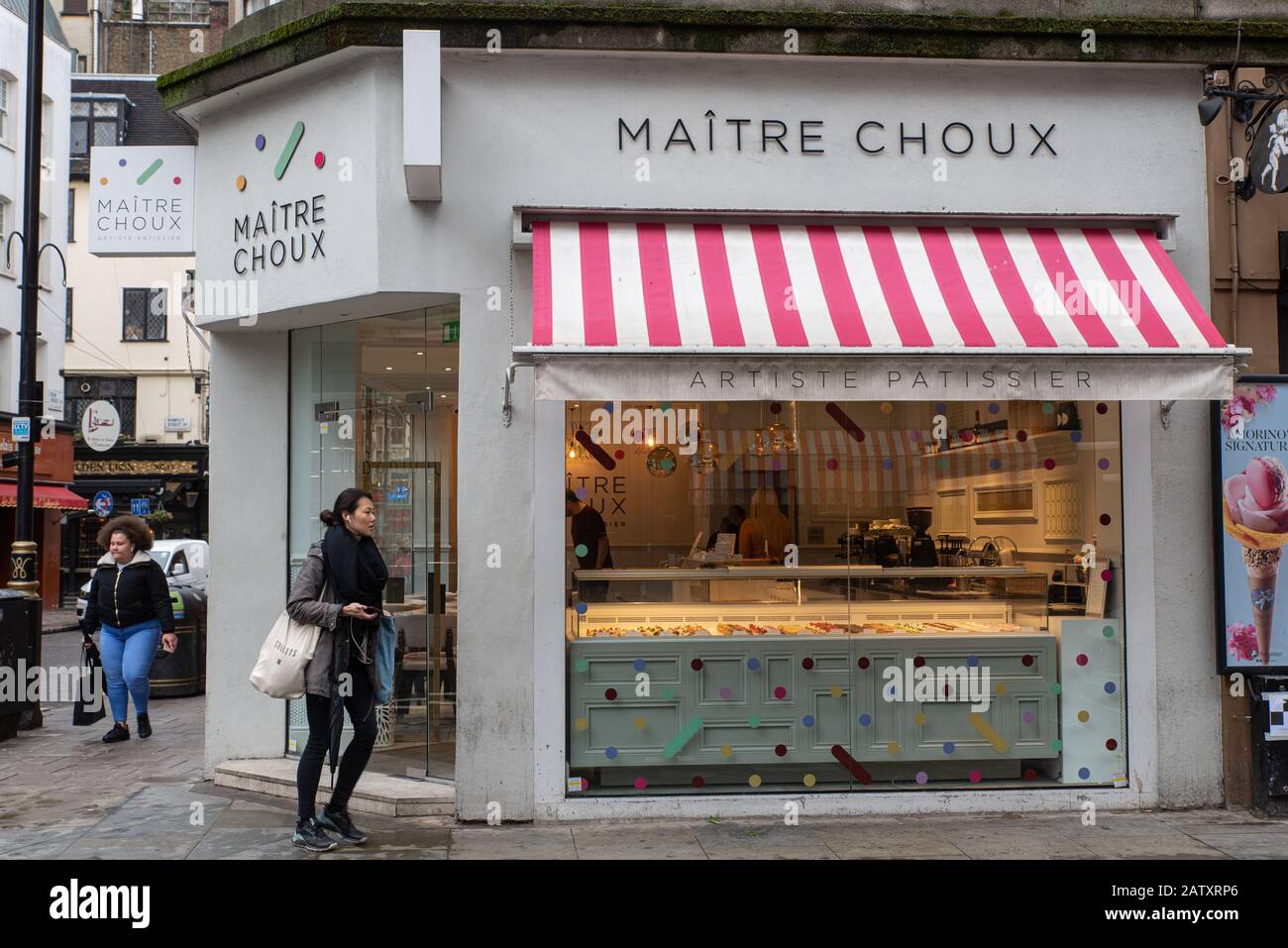 Maitre Choux store, patisserie, Soho, London, UK Stock Photo