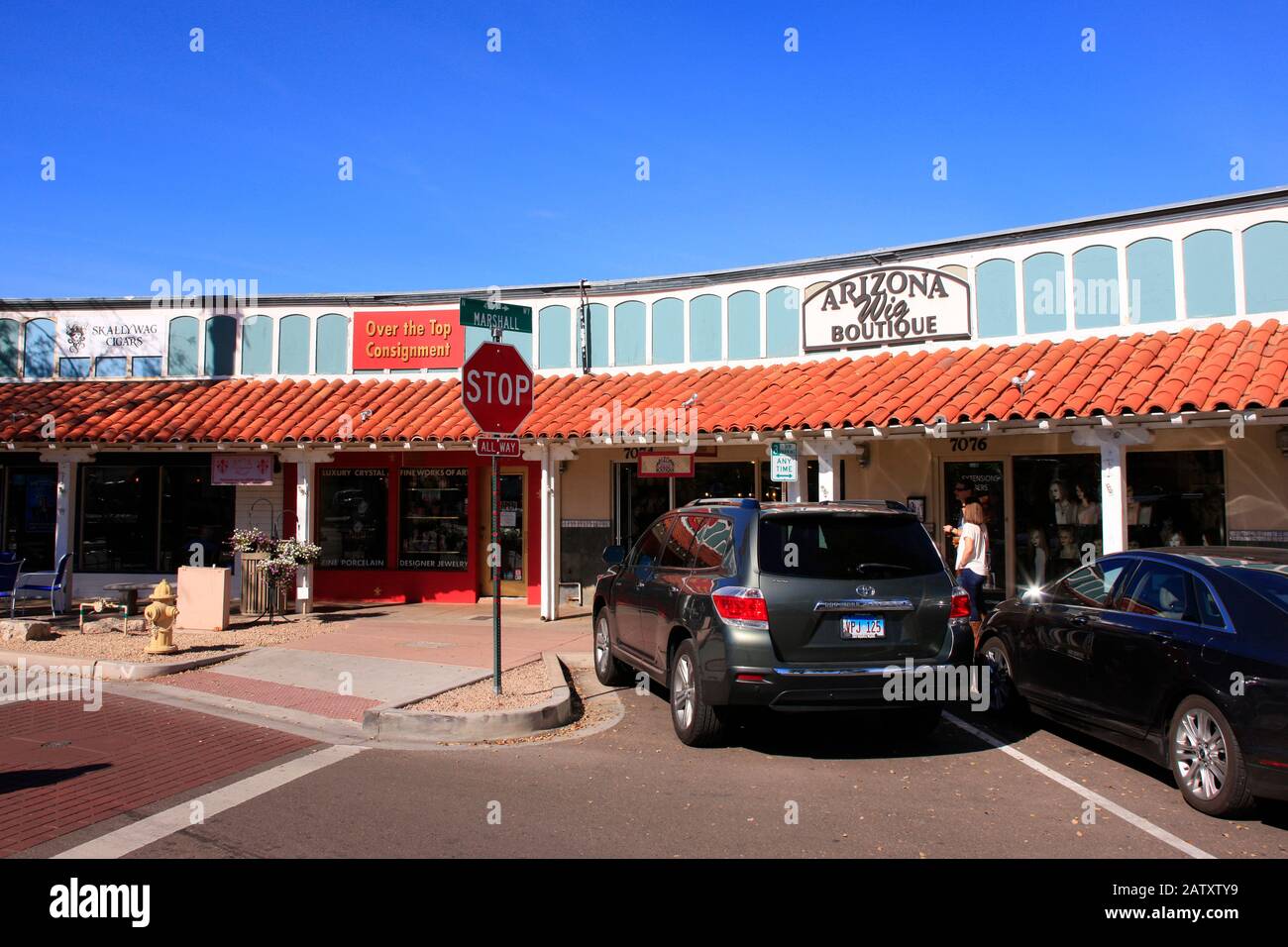 5th avenue shopping district scottsdale High Resolution Stock