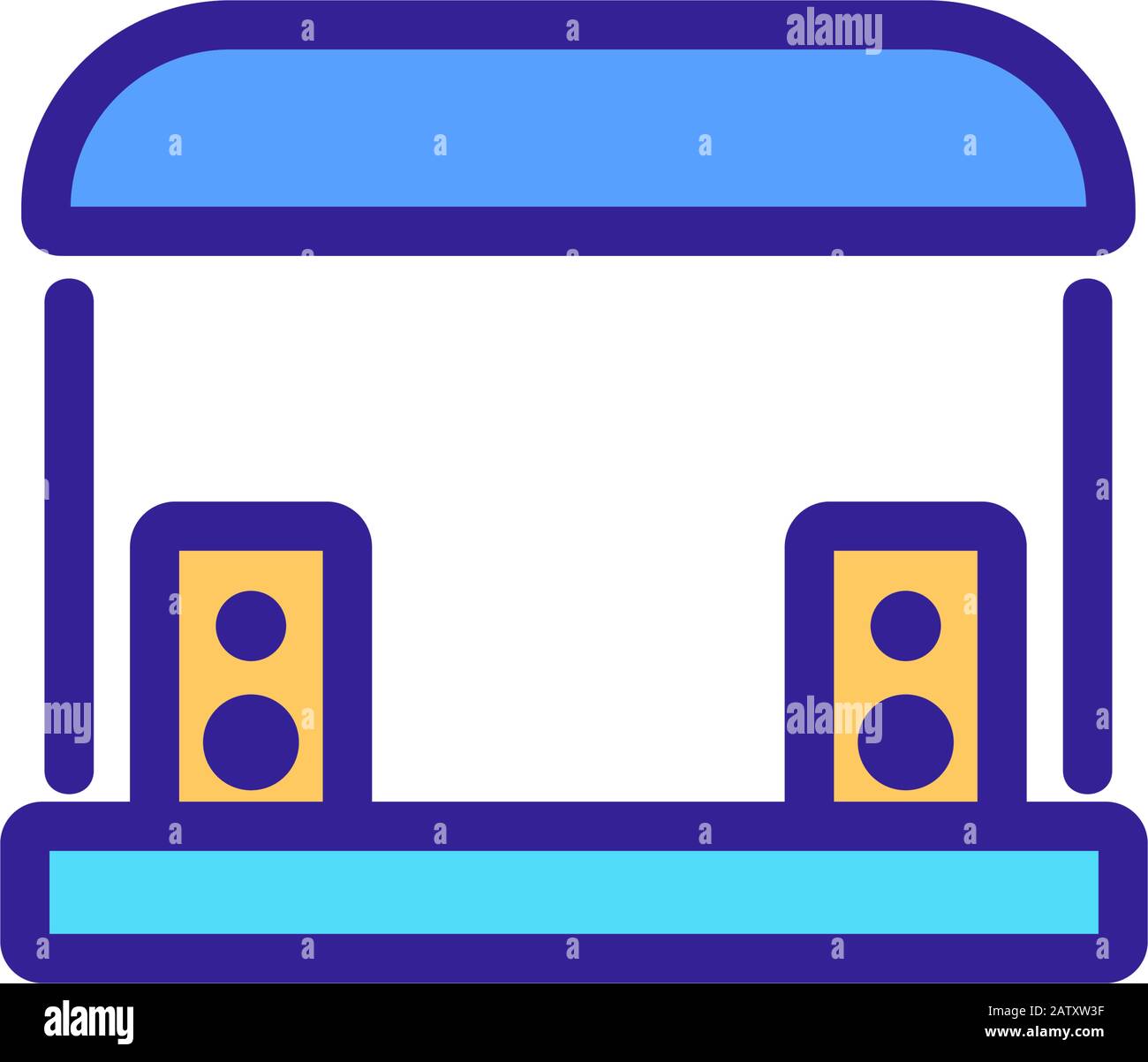 scene icon vector. Isolated contour symbol illustration Stock Vector ...