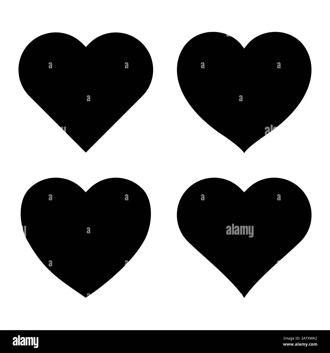 heart icons set. vector illustration Stock Vector Image & Art - Alamy