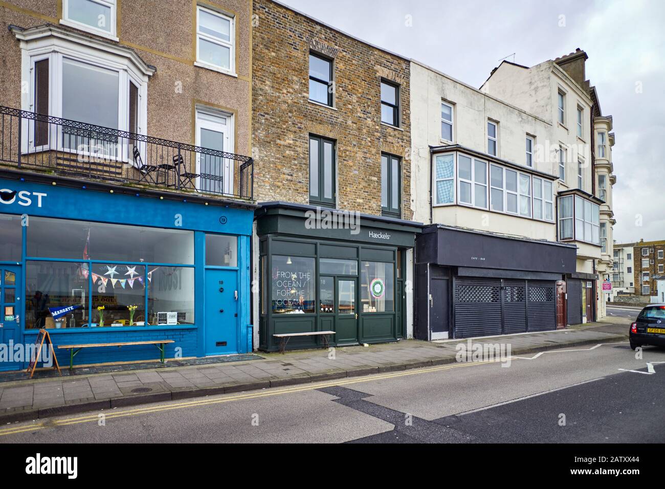 Haekels shop selling locally made seaside products such as seaweed soaps Stock Photo