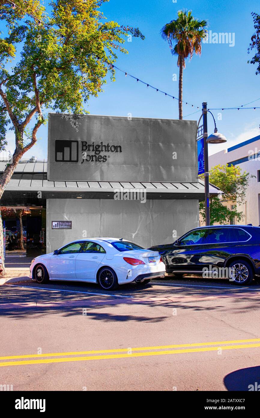 Brighton Jones Gallery boutique in the Arts District of Old Town Scottsdale, AZ Stock Photo