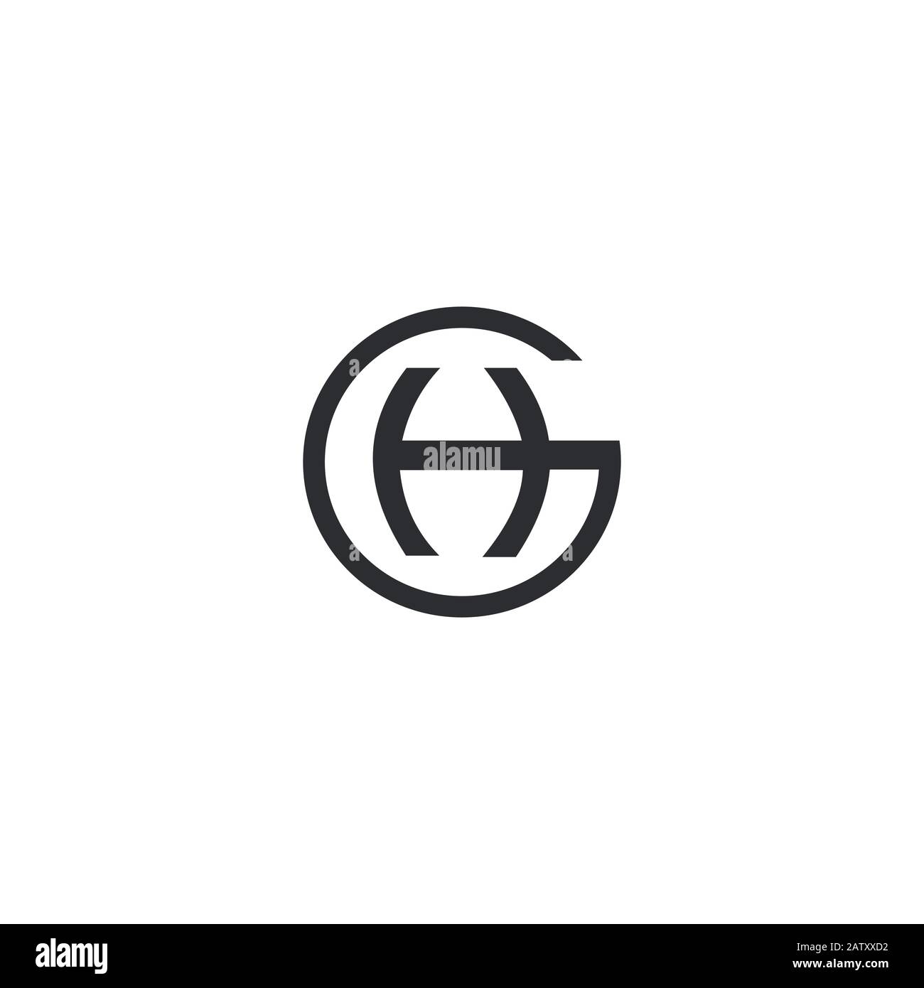 Initial letter gh or hg logo vector templates Stock Vector Image & Art ...