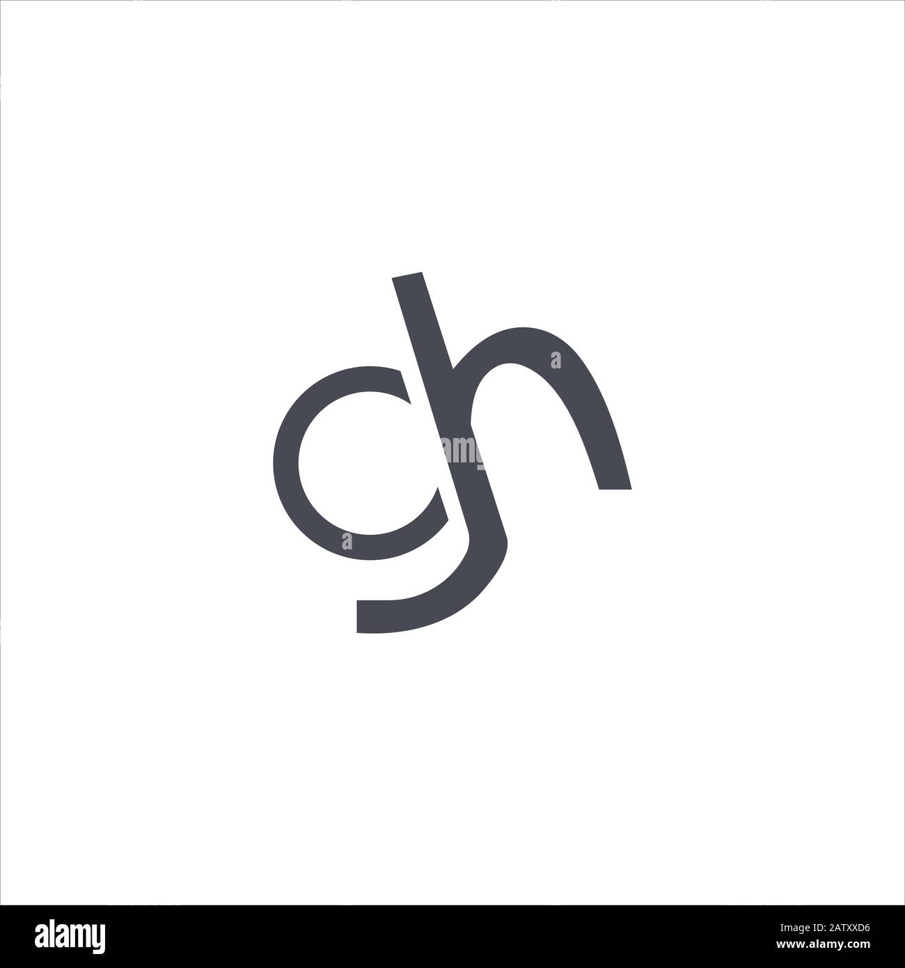 Initial letter gh or hg logo vector templates Stock Vector