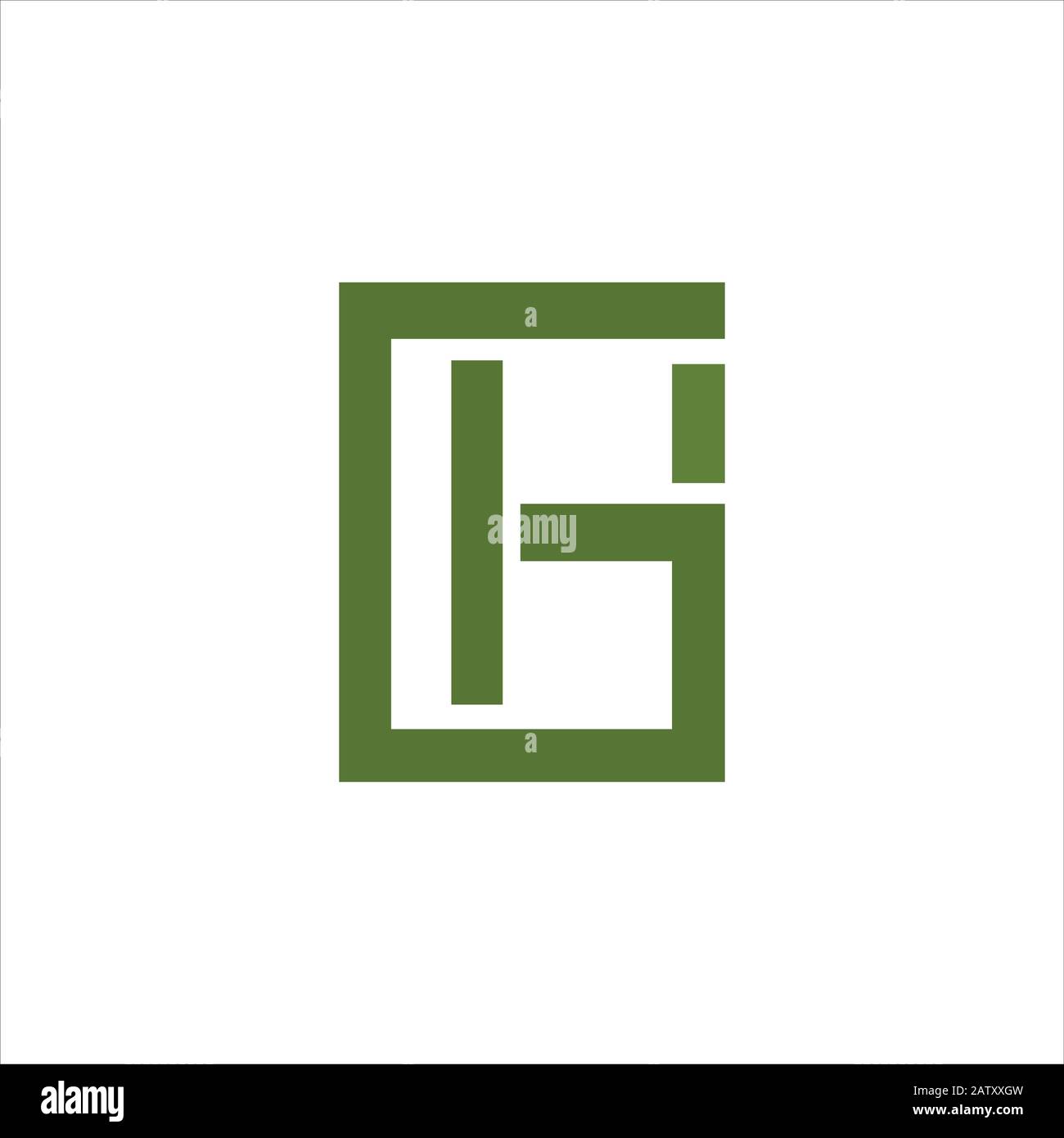 Initial letter gh or hg logo vector templates Stock Vector