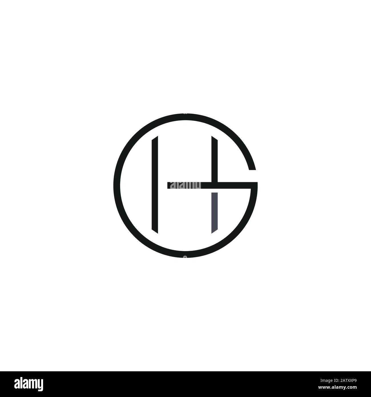 Initial letter gh or hg logo vector templates Stock Vector