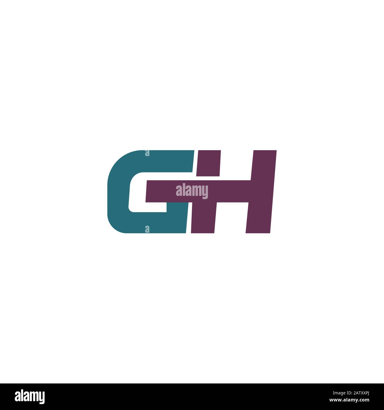 Initial letter gh or hg logo vector templates Stock Vector