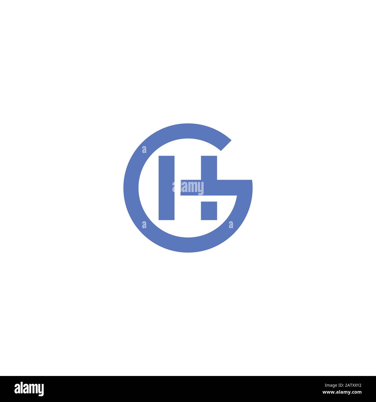 Initial letter gh or hg logo vector templates Stock Vector