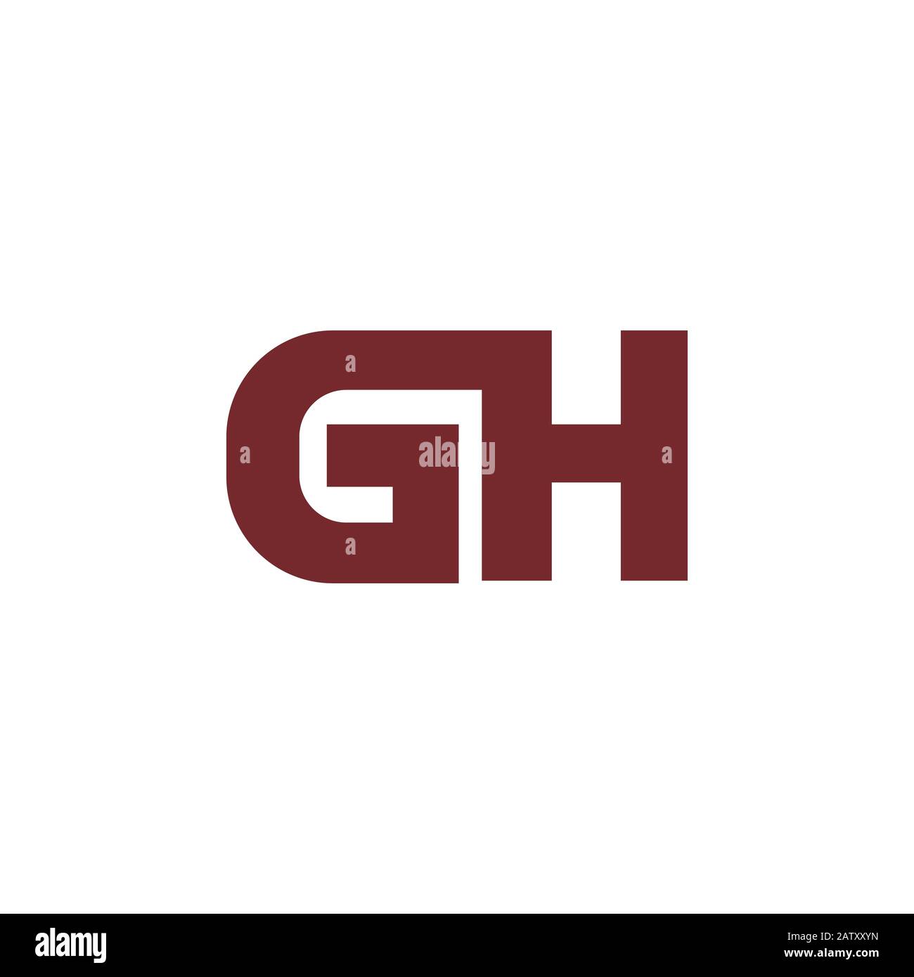 Initial letter gh or hg logo vector templates Stock Vector