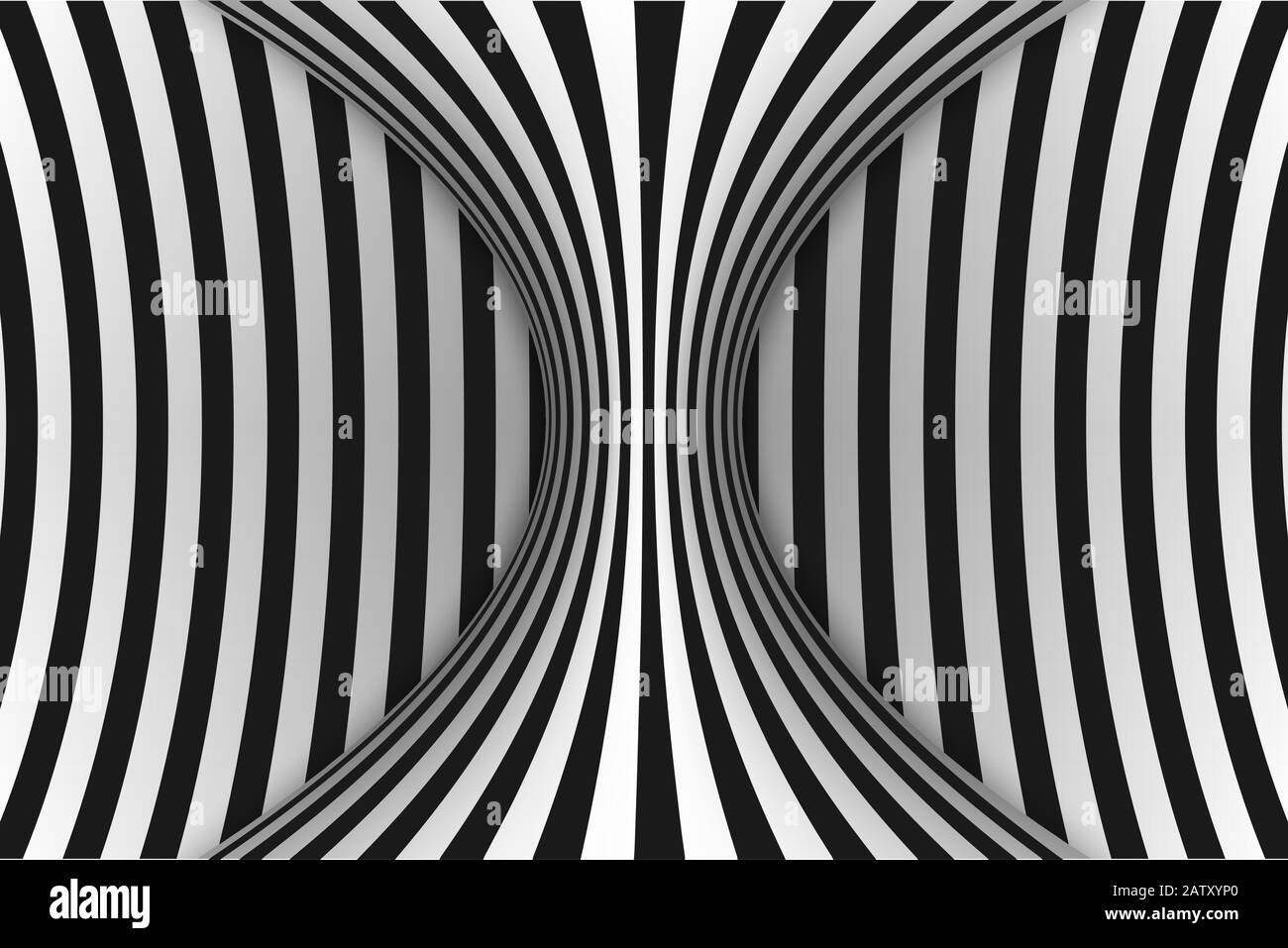 Black and white horizontal lines optical illusion Stock Vector Image