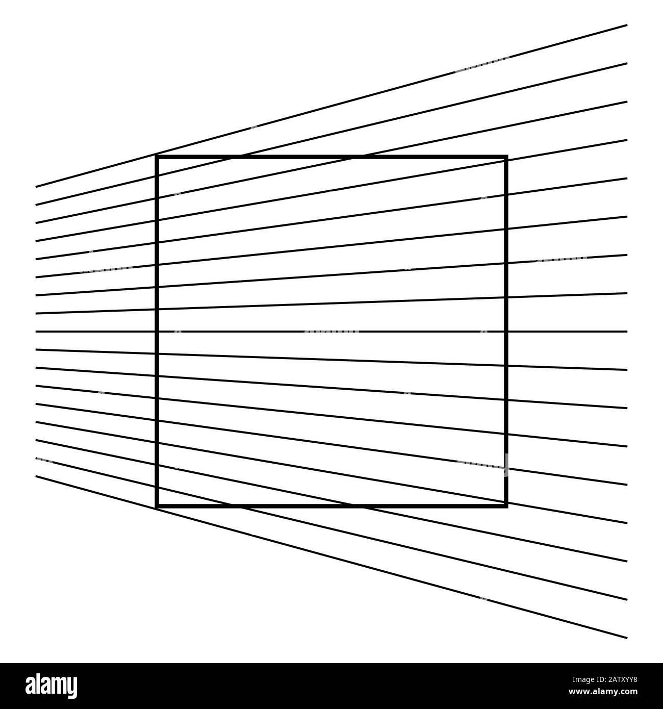 Ehrenstein geometric optical illusion. Vector illustration Stock Vector