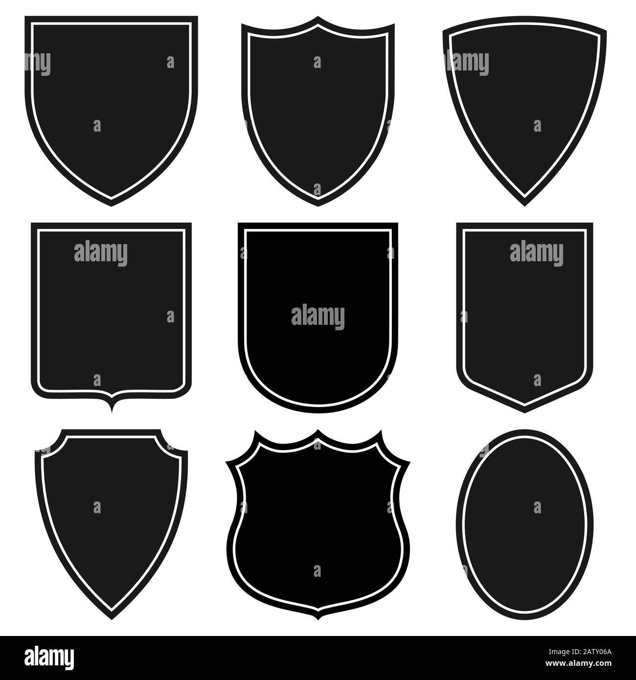 set of Shields vector coat arms Stock Vector