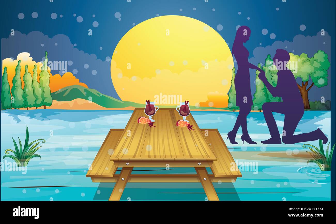 couple romance Stock Vector