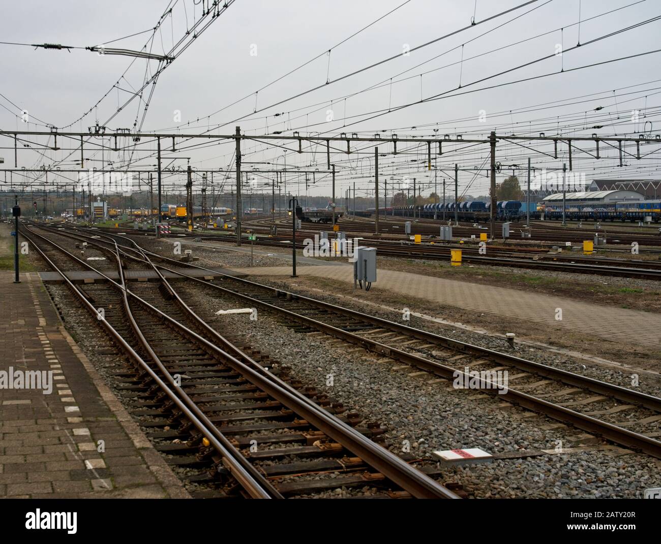 Amersfoort, Netherlands - 15 November 2019 :  Downtown Amersfoort Central Station in The Netherlands Stock Photo