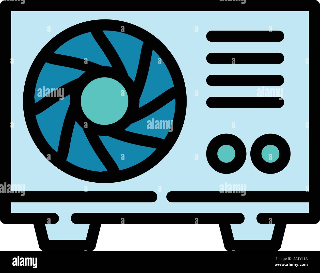 Conditioner outdoor fan icon. Outline conditioner outdoor fan vector ...