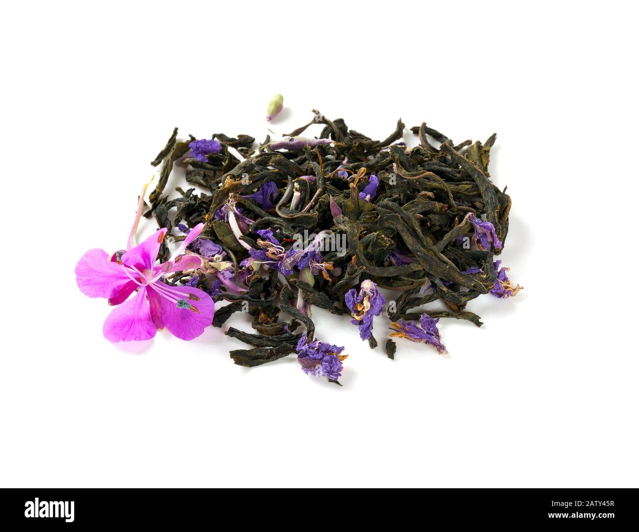 fireweed tea isolated on white Stock Photo