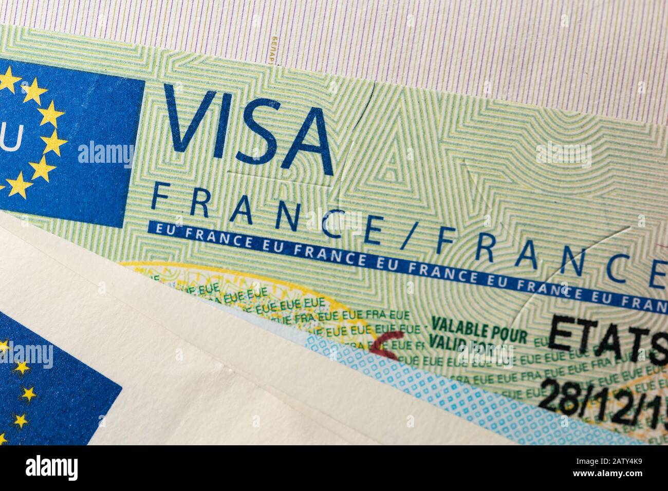 French visa hi-res stock photography and images - Alamy