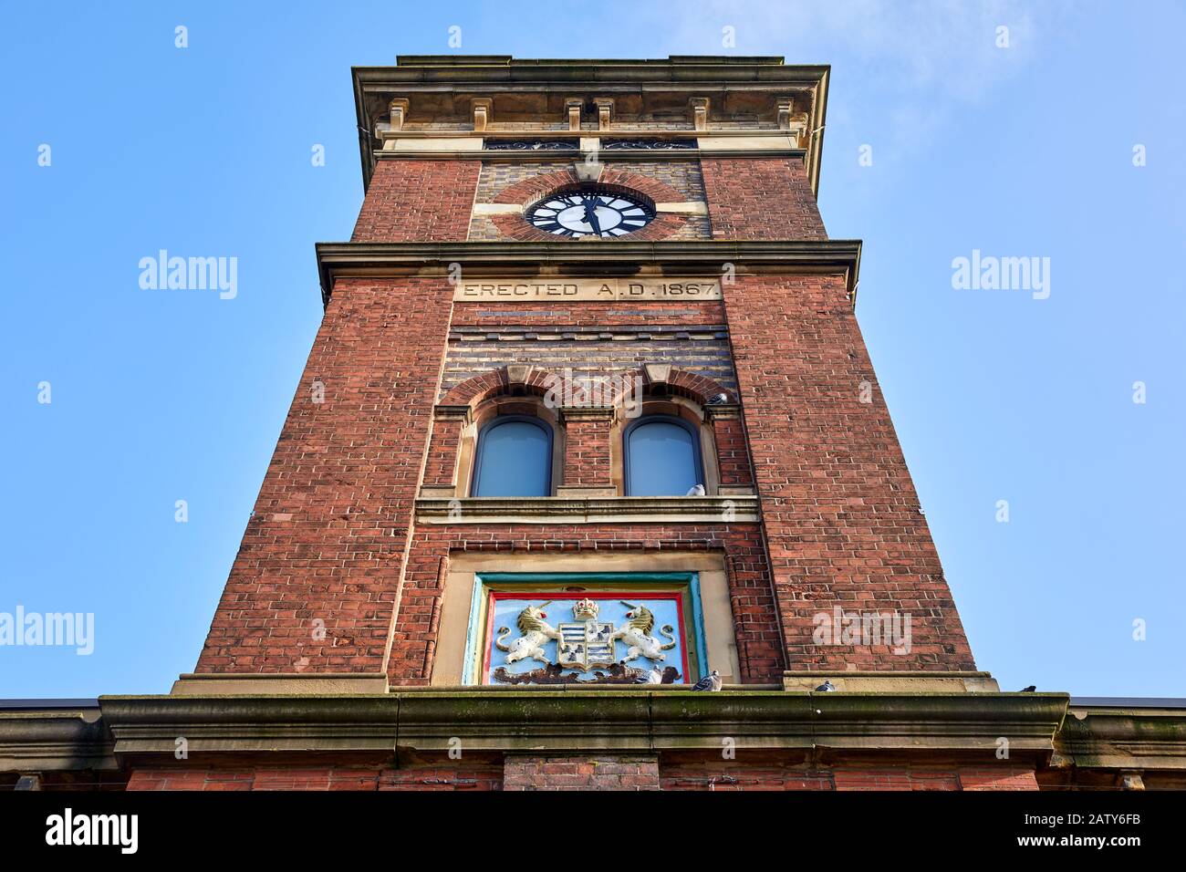 Tameside brick landmark town centre complex AshtonunderLyne market