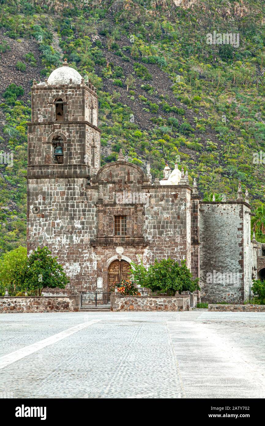 San Javier Mission (ca. 1758), San Javier, near Loreto, Baja California Sur, Mexico Stock Photo